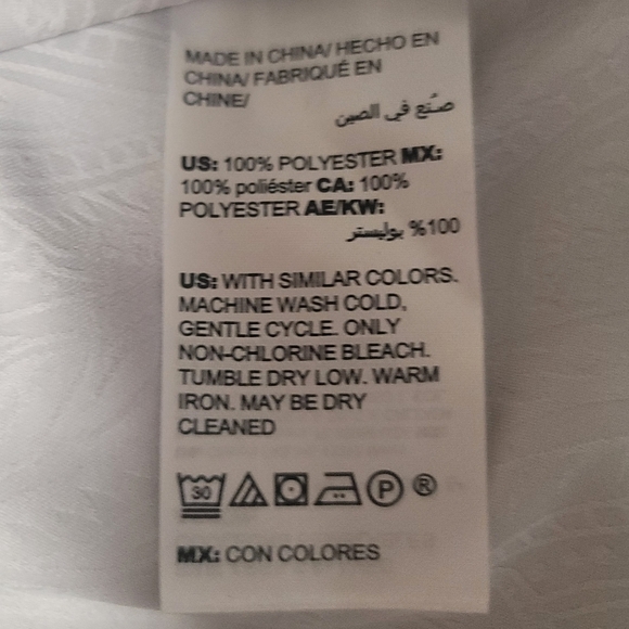 Chico's Paisley Jacquard Blouse - 16/18 - Light Grey - NWOT - Picture 9 of 9